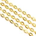Polished golden cable chain links for DIY necklaces and handmade jewelry making - 3x2mm / Gold