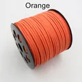 Orangefarbenes 2,5 mm Wildlederband auf Spule für DIY-Schmuck und Armbänder - Orange
