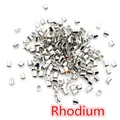 Detailed view of bulk rhodium plated metal crimp beads for DIY jewelry making supplies - Small Specification / White K/Silver