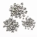 Various sizes of stainless steel crimp bead covers for DIY jewelry making sets - 3mm (50 Pieces/Pack) / Steel
