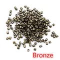 Macro shot of 500pcs bronze crimp beads tubes for DIY jewelry making and bracelet repairs - Small Specification / Antique Bronze