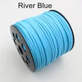 River Blue 2,5 mm doppelseitige Wildlederschnur-Rolle für DIY-Schmuck und Handwerk - Aqua