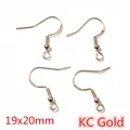 KC Gold 19x20mm copper earring fish hooks with S925 stamp for DIY jewelry making - 19x20mm (50 Pieces/Pack) / KC Gold