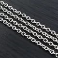 Ασημένια αλυσίδα 3x2mm για χειροποίητα κοσμήματα από γυαλισμένο μη κολλημένο σίδερο - Μικρή Προδιαγραφή(CH-80) / Ασημί