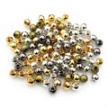Poliertes Metall-Rundperlen-Set in Gold, Silber und Bronze für DIY-Schmuckherstellung - Zufällig Gemischt
