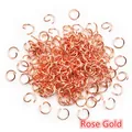 Detailansicht roségoldener offener Biegeringe für DIY Schmuckherstellung Zubehör - Roségold