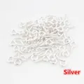 Bulk pack of polished silver screw eye pins for DIY jewelry making and pendant crafts - 8x4mm (200 Pieces / 20g) / Silver