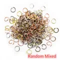 Anellini aperti in colori metallici misti per la creazione di gioielli fai da te - 0.7x6mm (200 Pezzi/Confezione) / Misto Casuale