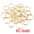 50-200 pezzi di anellini aperti dorati KC per la creazione di gioielli e collane fai-da-te - 0.7x5mm (200 Pezzi/Confezione) / Oro KC