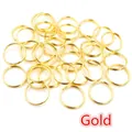 Anelli a scatto dorati in acciaio per creazione di gioielli fai da te e portachiavi - 0.7x5mm (200 Pezzi/Confezione) / Oro