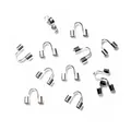 50pcs stainless steel U-shape wire guards and protectors for DIY jewelry making findings - 50 Pieces / 0.7mm / Steel