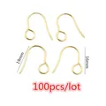 Crochets d'oreilles dorés pour création bijoux DIY avec dimensions 19mm et 16mm - Style Crochet Court Or (M2-43)