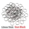 Bulk 1.0mm thick gun black jump rings for jewelry making and DIY metal accessories - 200 Pieces/Pack (1.0x6mm) / Gunmetal