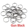Standardmäßige gun-schwarze zweischichtige Biegeringe für Schmuck und Schlüsselanhänger - Gunmetal
