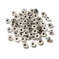 100 piezas de cuentas espaciadoras planas plateadas 6x2,5mm para fabricación de joyas DIY - 100 Piezas/Paquete (6x2.5mm) / Plata antigua