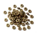 Cuentas espaciadoras planas de metal bronce 6x2,5mm para hacer joyas artesanales - 100 Piezas/Paquete (6x2.5mm) / Bronce Antiguo