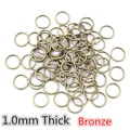 Bulk pack of bronze plated jump rings for jewelry making with 1.0mm thickness - Antique Bronze