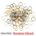 1.0mm thick random mixed color iron jump rings for DIY jewelry making accessories - Random Mixed
