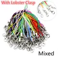 Cordones de nylon de colores con cierres de langosta para joyería DIY y colgantes - 100 Piezas/Paquete / Mezclado Con Cierre de Langosta de un Solo Anillo