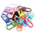 Bunte Karabinerverschlüsse aus Zinklegierung für DIY-Schmuck und Taschenzubehör - 33x13mm (2,5g/Stk.) / Zufällig Gemischt Mehrfarbig