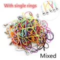 Cordones de colores para móviles con cierres de langosta y anillos para joyería DIY - 100 Piezas/Paquete / Mezclado Con un Solo Anillo