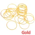 Set di cerchi tondi in rame placcato oro per creazione gioielli fai da te - 8mm (50 Pezzi/Confezione) / Oro