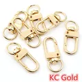 Robuster Karabinerverschluss aus Zinklegierung in KC-Gold mit 360-Grad-Drehgelenk - 33x13mm (2,5g/Stk.) / KC Gold