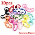 Set of 10 random mixed colors cloud shape lobster claw hooks for DIY keychains - Colorful Cloud Style (AE2-13) / Random Mixed Colors