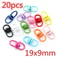 Pack of 20 assorted colorful 19x9mm swivel lobster clasps for DIY jewelry making - Colorful Swivel Connectors (I6-28)