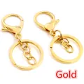 DIY gold alloy lobster clasp key ring set with jump rings for jewelry making accessories - Gold