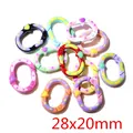 Polka dot heart spring clips in mixed macaron colors measuring 28x20mm for DIY crafts - Heart Shape Polka Dot (I4-17)