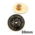 30mm black and gold enamel pin with science magic quote and atomic heart motif - Scientific Formula Style 4