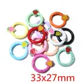 DIY colorful strawberry lobster clasps and jump rings set in 33x27mm assorted mix - Strawberry Decor (I4-19)