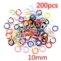 Bulk 200pcs set of 10mm assorted colorful metal jump rings for DIY jewelry making - Colorful Jump Rings (AE4-30)