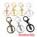 DIY lobster claw keychain set in 7 colors including rose gold and matte black finish - Random Mixed