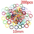 200pcs 10mm colorful metal jump rings set in various assorted colors for jewelry making - Colorful Jump Rings (AE4-32)