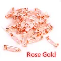 Close-up of rose gold DIY safety pin findings with multi-hole base for brooch making - Rose Gold
