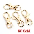 Set of four KC Gold plated zinc alloy lobster swivel clasps for DIY jewelry and bags - Large / KC Gold