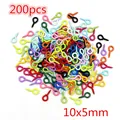 200pcs set of 10x5mm multicolored metal screw eye pins hooks for DIY jewelry making - Screw Eye Pins (AE4-40)