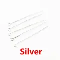Detailed view of silver eye pins for jewelry making showing smooth metal finish - 16mm (200 Pieces/Pack) / Silver