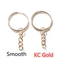 Packung mit 25mm DIY-Schlüsselanhängern mit 4 Gliedern in glattem KC-Gold-Finish für Schmuck - Glatt / 20 Stück/Packung / KC Gold
