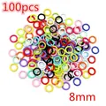 100pcs of 8mm colorful mixed jump rings for DIY jewelry making and craft projects - Jump Rings (AF3-28)