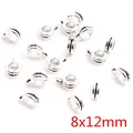 Silver alloy DIY jewelry connector 8x12mm charm pendant for bracelets and necklaces - Flat Ring Connector Finding (R1-33)