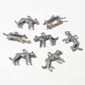Pendentifs léopard 3D en alliage argent antique pour la création de bijoux DIY - Argent antique