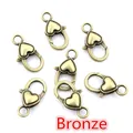 Bronze Herz Karabinerverschluss DIY Schmuckzubehör für Ketten und Schlüsselanhänger - Glänzendes Finish / Antikbronze