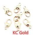 Set mit herzförmigen Karabinerverschlüssen in KC Gold für DIY-Schmuckherstellung - Glänzendes Finish / KC Gold