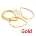 Bright gold teardrop-shaped open frames for DIY jewelry and earring making - Small (20x15mm) / Gold