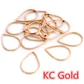 Colgantes de gota de metal hueco en oro KC para creación de joyas artesanales - Oro KC