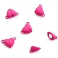 Hartvormige magnetische sluiting in roze voor DIY-sieraden en armbanden met haken - Rozerood