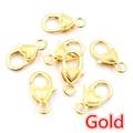 Goldener Karabinerverschluss in Herzform mit strukturierter Oberfläche für DIY Schmuck - Gestreift / Gold